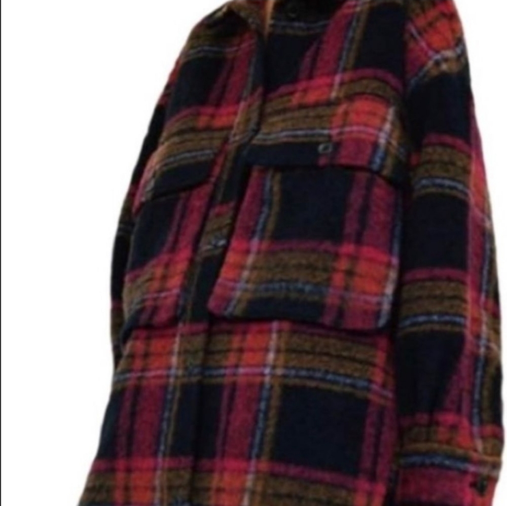 [zara] oversized blogger favorite plaid shacket.  S-M - Picture 3 of 14